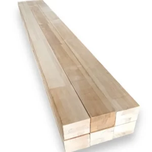 Pack de 6 unités de bois profilé lamellé de pin KKK sans nœuds – 72 x 86 x 2000 mm