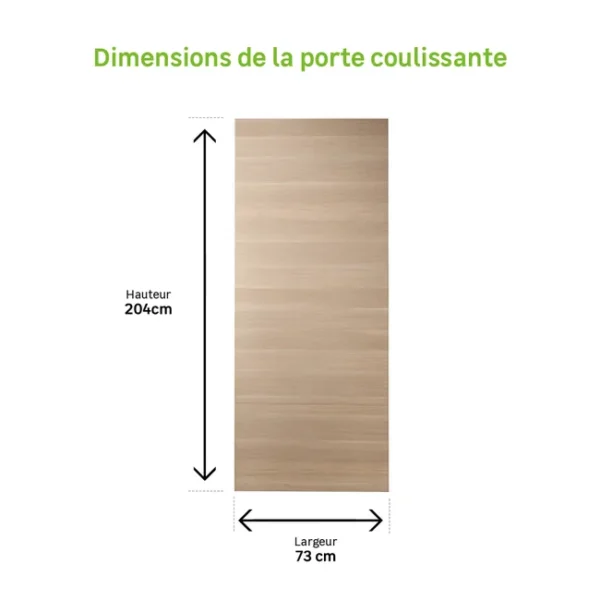 Porte Coulissante MDF Madrid 2 – H.204 x L.73 cm – Image 2