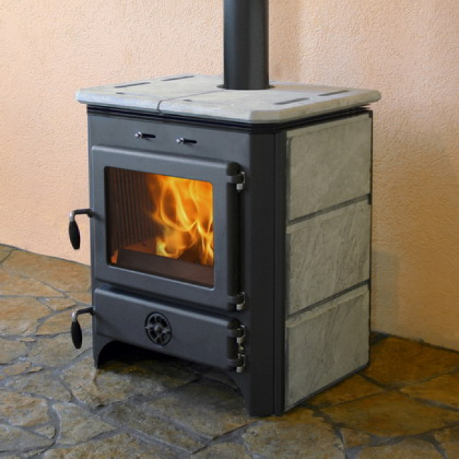 Poêle à Bois/Charbon Vulkan 14kW – Image 2