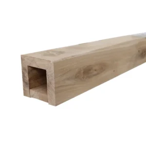 Poutre en chêne creuse rustique – 12 x 12 cm, longueur 3 m