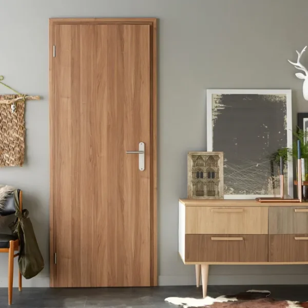 Bloc-Porte Rénovation Bois Noyer – H.204 x L.73 cm, Poussant Gauche – Image 5