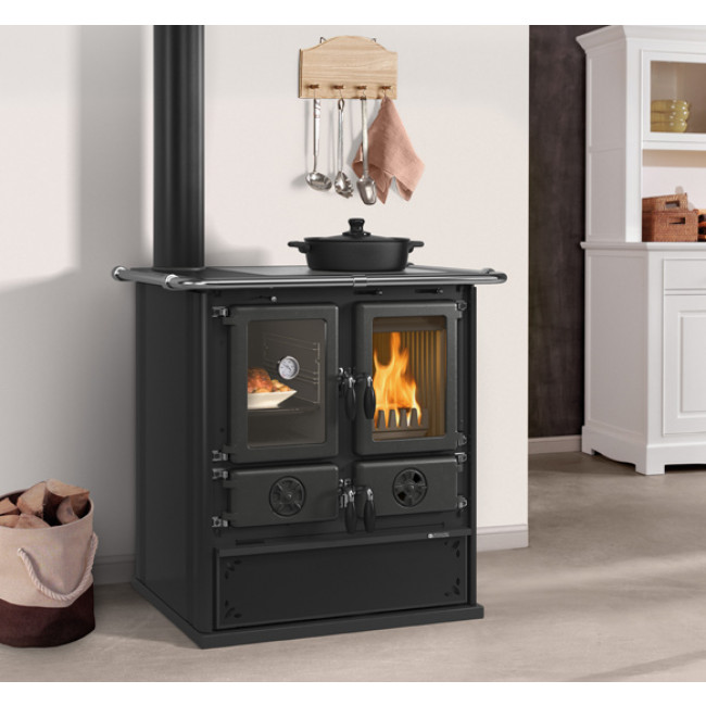 Cuisinière à bois Rosetta Sinistra Steel 8kW – Image 3