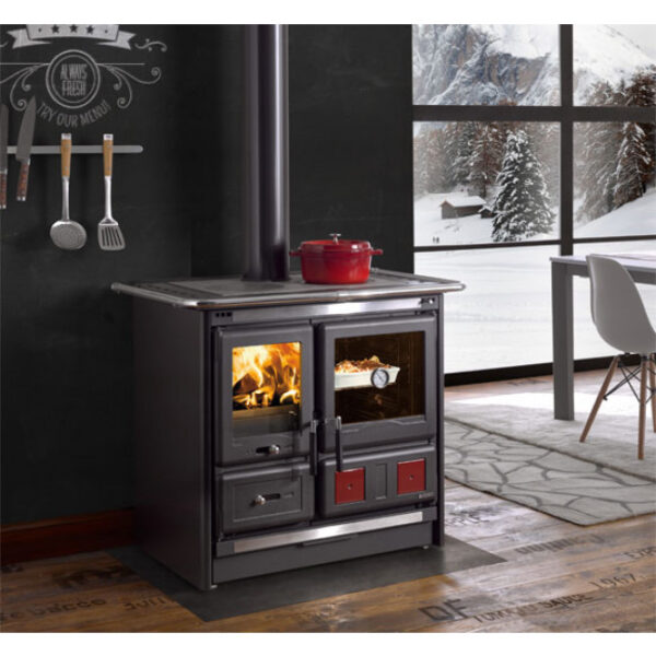 Cuisinière à bois Rosa L Noir anthracite 10kW – Image 2