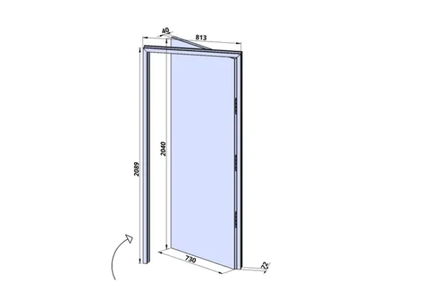 Bloc-porte Isothermique Madrid 2 – H.204 x L.73 cm, Poussant Droit – Image 6
