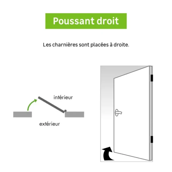 Bloc-porte Isothermique Laquée Lali – H.204 x L.73 cm, Poussant Droit – Image 3
