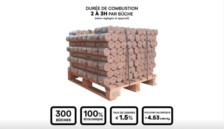 Bûches compressées de Jour