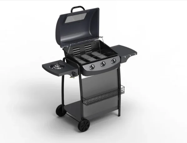 Rado – Barbecue gaz 3 + 1 brûleurs avec ustensiles – Image 2