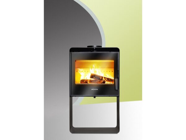 Poêle à bois en acier « Boree  » – 80 x 50 x 42,5 cm – 6 à 10 KW – Noir – Image 2