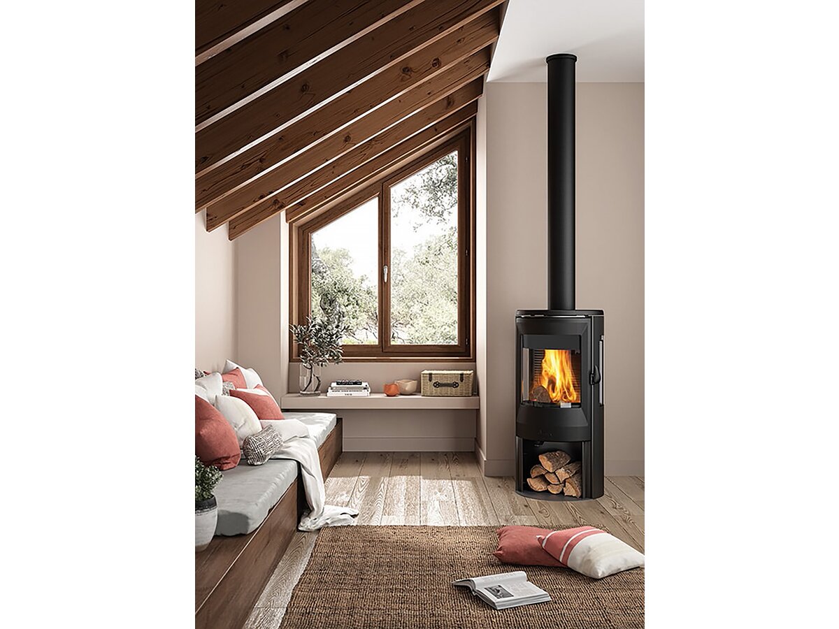 Poêle à bois en fonte « Aratos » – 105 x 52,7 x 45,3 cm – 8 kW – Anthracite – Image 2