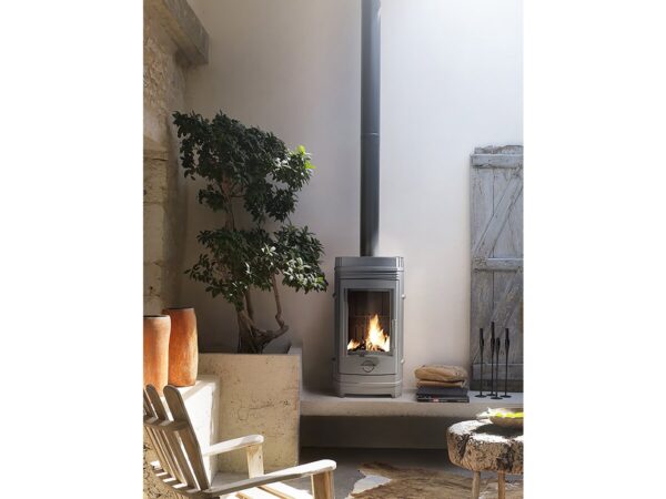 Poêle Fonte « Cassine » – 51,3 x 41,5 x 95 cm – 10 kW – Anthracite – Image 2