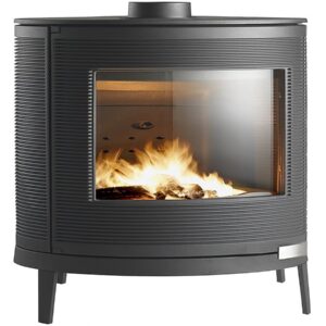 Poêle à bois en fonte « Kaori » – 75,4 x 40,4 x 74 cm – 9kW – Anthracite