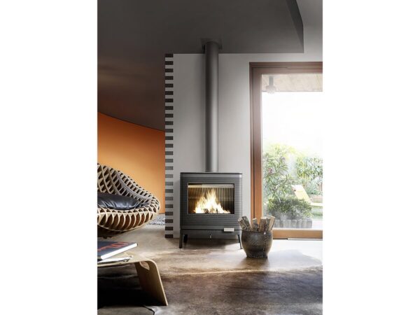 Poêle à bois en fonte « Kazan » 9 kW – Anthracite – Image 2