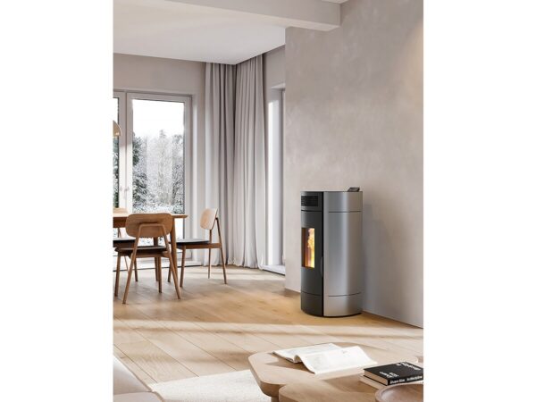 Poêle à granulés « Lodi 8  » étanche – 3,1 à 8 kW – Wifi – Blanc – Image 2