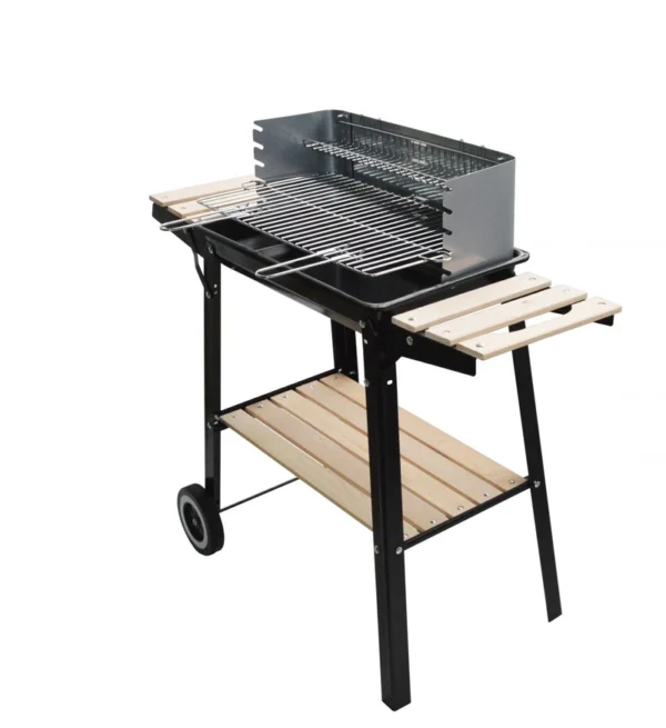 Barbecue mobile au charbon de bois 48 x 28 cm TABARANO – Image 6